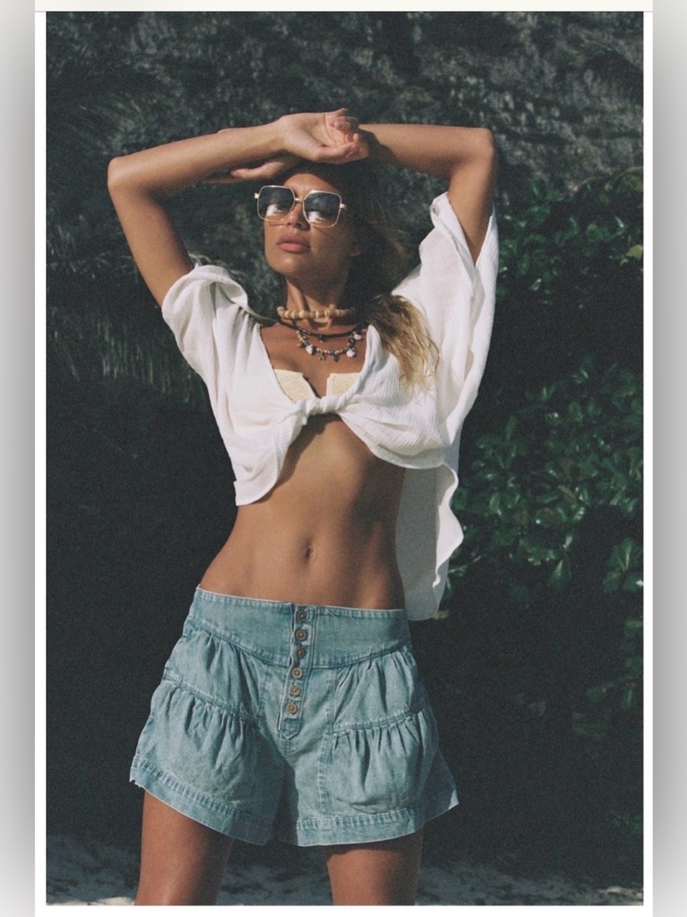 We The Free Fleur Denim Shorts.  NWT